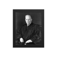 Earl Warren framed print on a plain backdrop in size 8"x10".