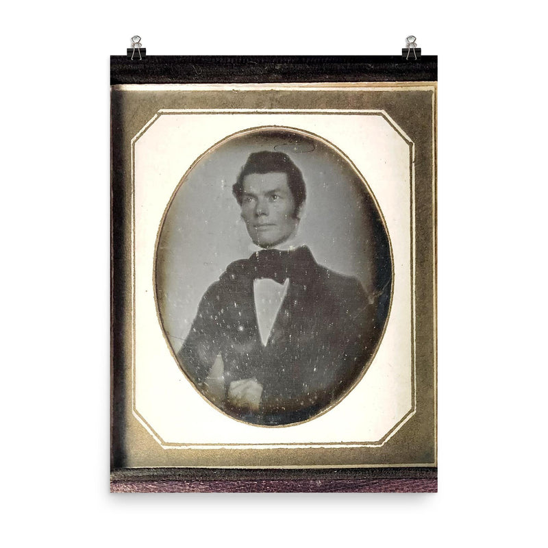 Early Daguerreotype poster on a plain backdrop in size 8