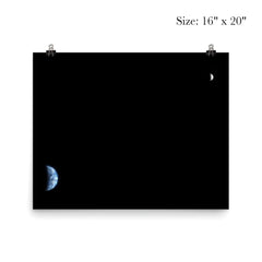 Earth and the Moon as viewed from Mars' orbit poster 2