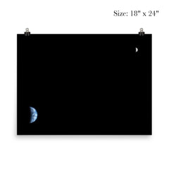 Earth and the Moon as viewed from Mars' orbit poster 5