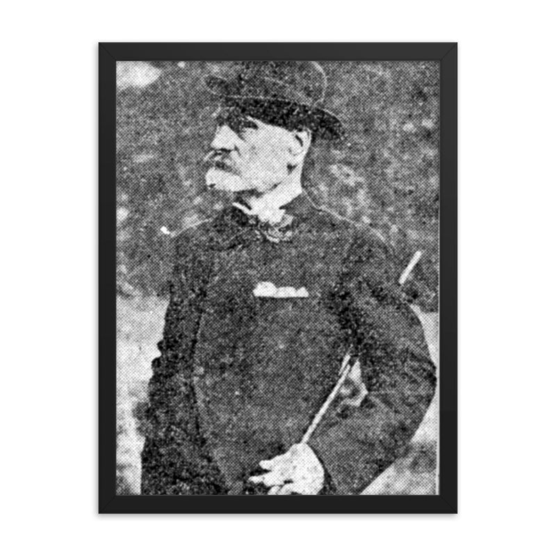 Ebenezer Cobb Morley framed print on a plain backdrop in size 18