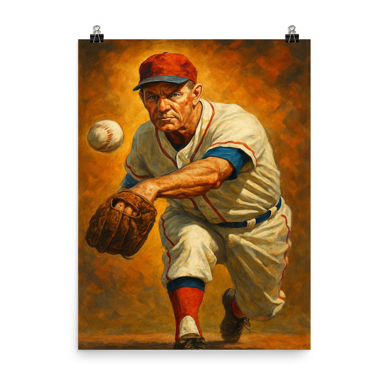 Eddie Feigner poster on a plain backdrop in size 8