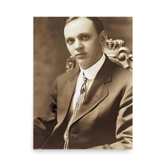 Edgar Cayce poster on a plain backdrop in size 18"x24".