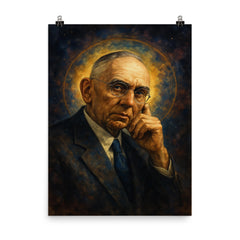 Edgar Cayce poster on a plain backdrop in size 8"x10".