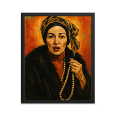 Edith Ewing Bouvier Beale framed print on a plain backdrop in size 16"x20".