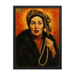 Edith Ewing Bouvier Beale framed print on a plain backdrop in size 18"x24".