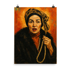 Edith Ewing Bouvier Beale poster on a plain backdrop in size 8"x10".