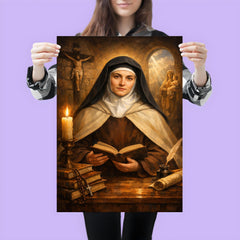 Edith Stein in Carmelite habit and books poster 3