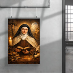 Edith Stein in Carmelite habit and books poster 4