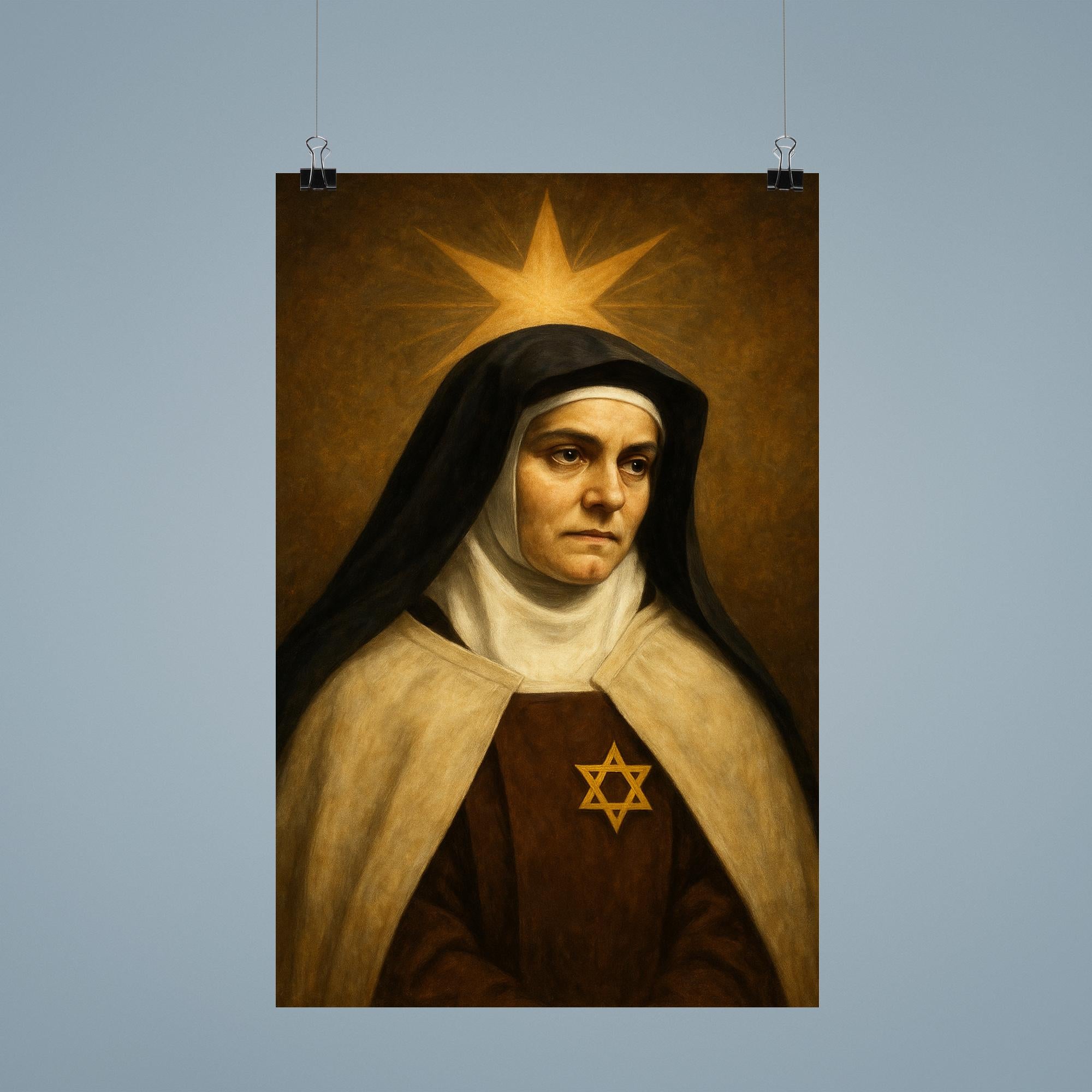 Edith Stein Poster Print, Carmelite Habit and Star Wall Art – Noveltees