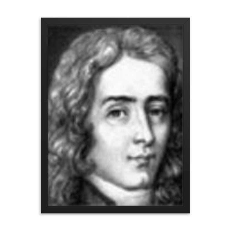 Edme Mariotte framed print on a plain backdrop in size 18