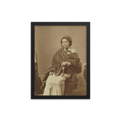 Edmonia Lewis framed print on a plain backdrop in size 12"x16".