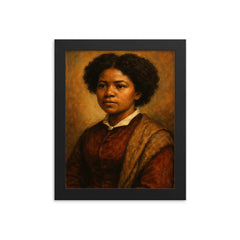 Edmonia Lewis framed print on a plain backdrop in size 8"x10".