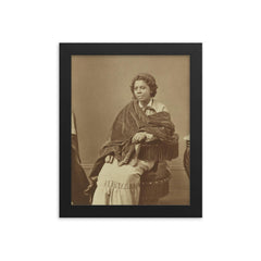 Edmonia Lewis framed print on a plain backdrop in size 8"x10".