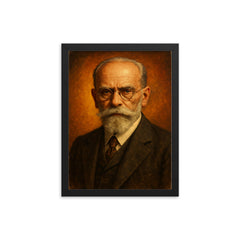 Edmund Husserl framed print on a plain backdrop in size 12"x16".