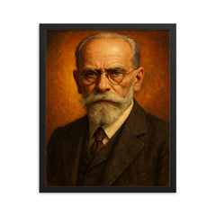Edmund Husserl framed print on a plain backdrop in size 16"x20".