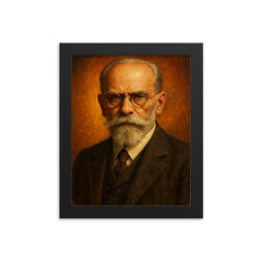 Edmund Husserl framed print on a plain backdrop in size 8"x10".