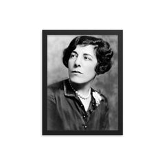 Edna Ferber framed print on a plain backdrop in size 12"x16".