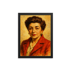 Edna Ferber framed print on a plain backdrop in size 12"x16".