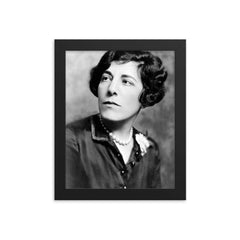 Edna Ferber framed print on a plain backdrop in size 8"x10".