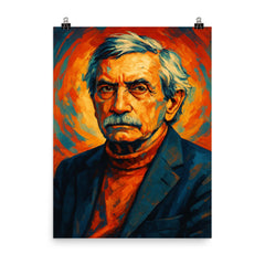 Edward Albee poster on a plain backdrop in size 8"x10".