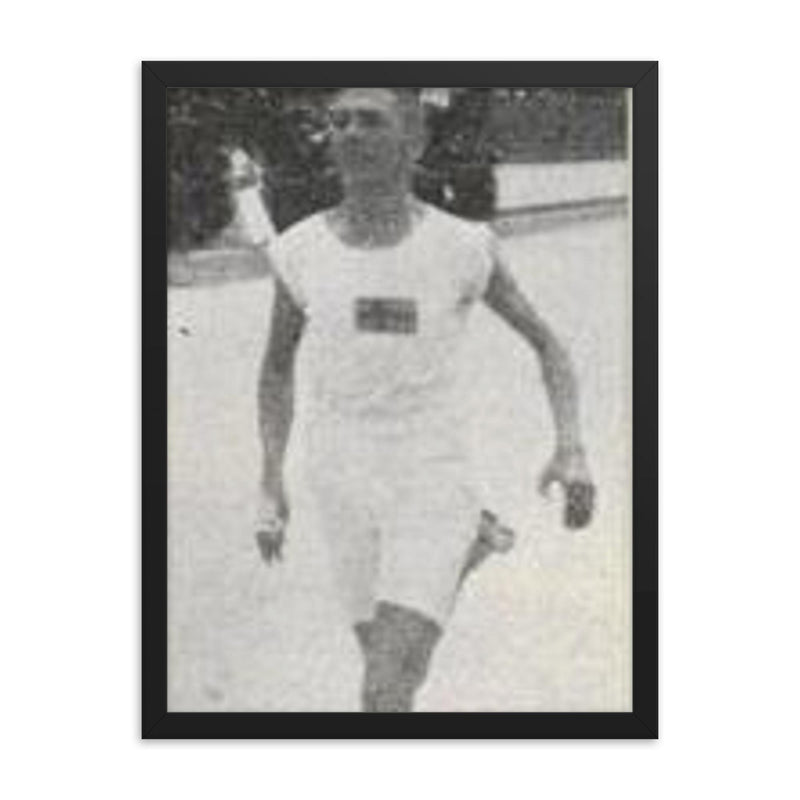 Edward Dahl framed print on a plain backdrop in size 18