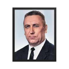 Edward Gierek framed print on a plain backdrop in size 16"x20".