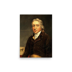 Edward Jenner poster on a plain backdrop in size 12"x16".