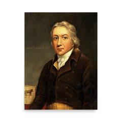 Edward Jenner poster on a plain backdrop in size 18"x24".