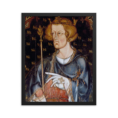 Edward Longshanks framed print on a plain backdrop in size 16"x20".