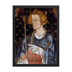 Edward Longshanks framed print on a plain backdrop in size 18"x24".