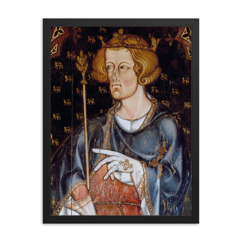 Edward Longshanks framed print on a plain backdrop in size 18
