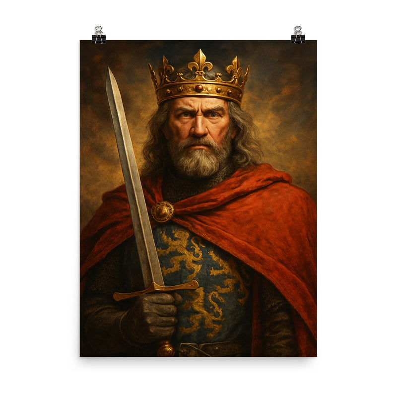 Edward Longshanks poster on a plain backdrop in size 8