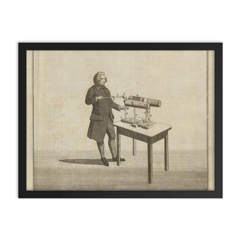 Edward Naime framed print on a plain backdrop in size 18