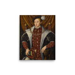 Edward VI of England poster on a plain backdrop in size 8"x10".