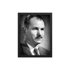 Edwin McMillan framed print on a plain backdrop in size 12"x16".