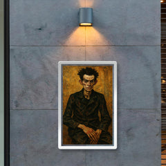 Egon Schiele gaunt studio portrait poster 2