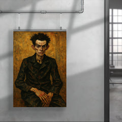 Egon Schiele gaunt studio portrait poster 4