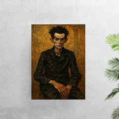 Egon Schiele gaunt studio portrait poster 7