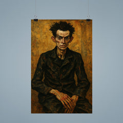 Egon Schiele gaunt studio portrait poster 9