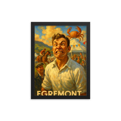 Egremont Crab Fair England framed print on a plain backdrop in size 12"x16".