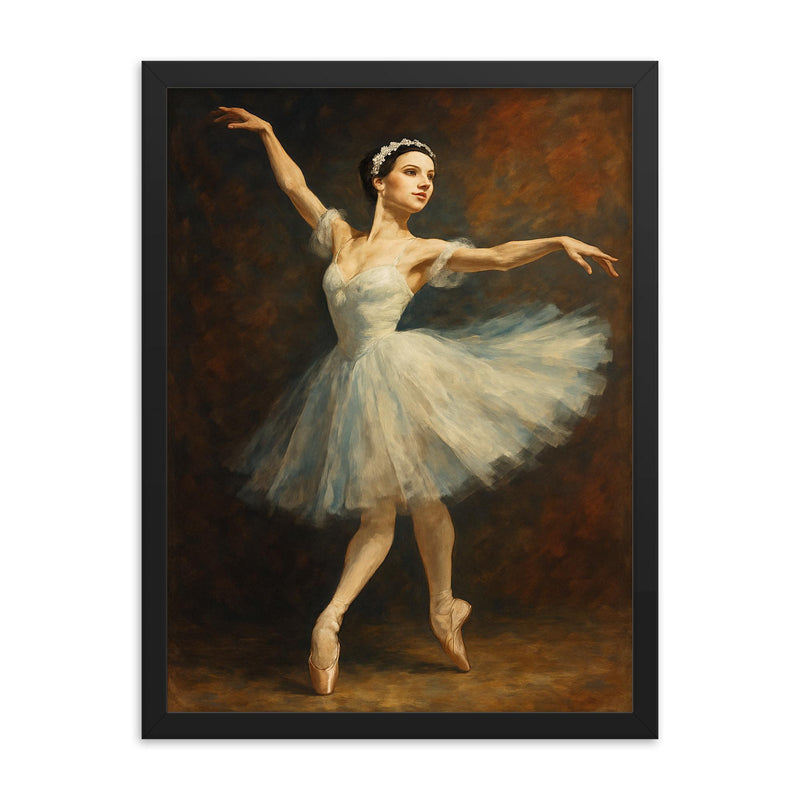 Ekaterina Maximova framed print on a plain backdrop in size 18