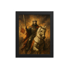 El Cid after death legend scene framed print on a plain backdrop in size 8"x10".