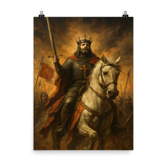 El Cid after death legend scene poster on a plain backdrop in size 8"x10".