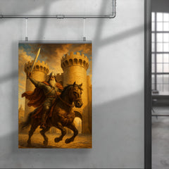 El Cid riding through Valencia gates poster 4