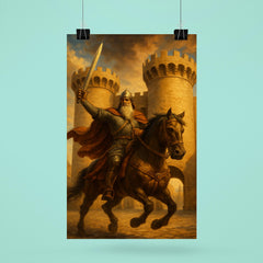 El Cid riding through Valencia gates poster 6