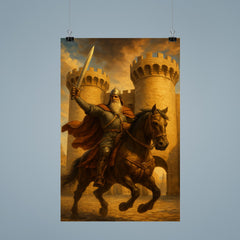 El Cid riding through Valencia gates poster 9