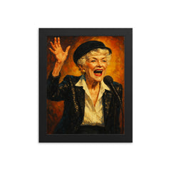 Elaine Stritch framed print on a plain backdrop in size 8"x10".