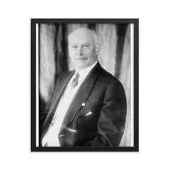 Elbert Henry Gary framed print on a plain backdrop in size 16"x20".