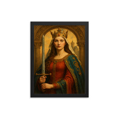 Eleanor of Aquitaine framed print on a plain backdrop in size 12"x16".